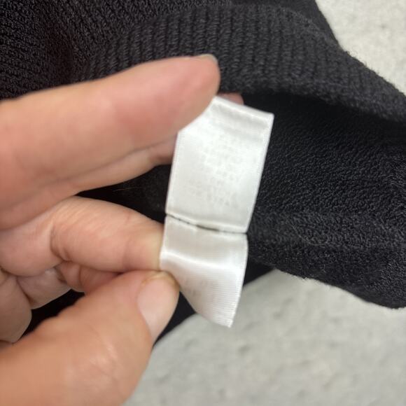 St John Caviar Skirt Womens 14 Black Wool Rayon Knit Classic Career Old Money - Picture 4 of 5